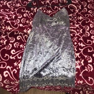 Grey velvet guess dress